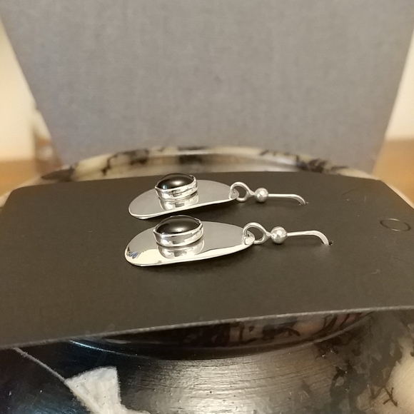 2/$20 Sterling Silver Black Onyx earrings - Picture 2 of 5